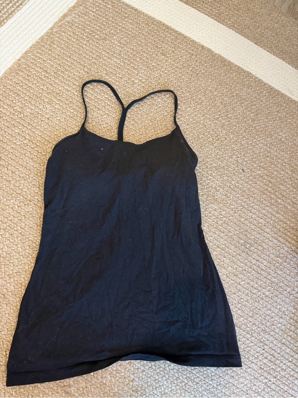 Black Lululemon Power Y Tank Top size 8